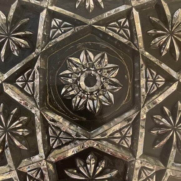 Anchor Hocking Prescut Clear Glass Torte Plate – 13.75" Star of David Design - Picture 6 of 6